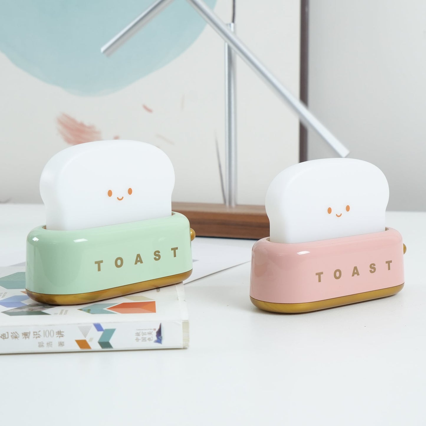 Lampe de Nuit Toaster – Luminaire Décoratif et Portable avec Batterie Rechargeable