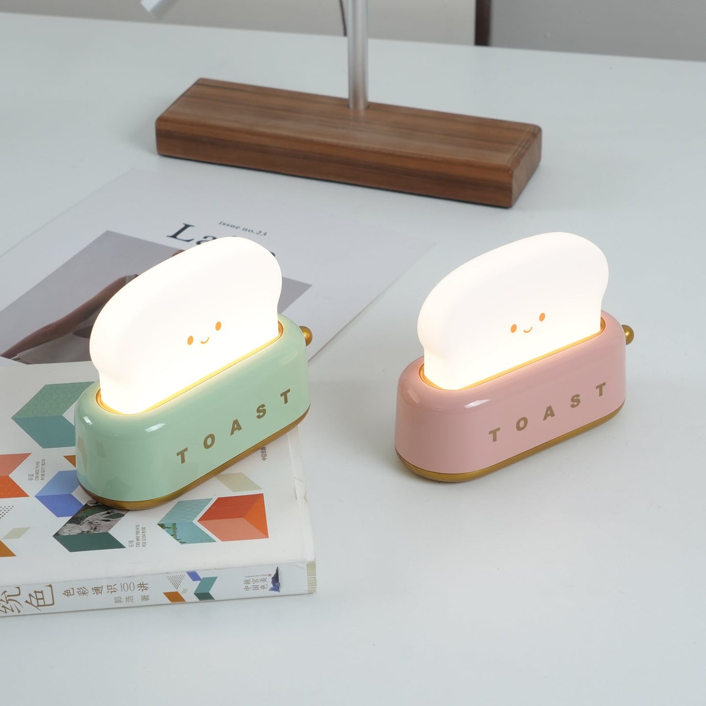 Lampe de Nuit Toaster – Luminaire Décoratif et Portable avec Batterie Rechargeable