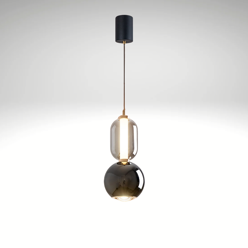 Suspension Scandinave Créative en Fer et Verre – Lampe Moderne Minimaliste