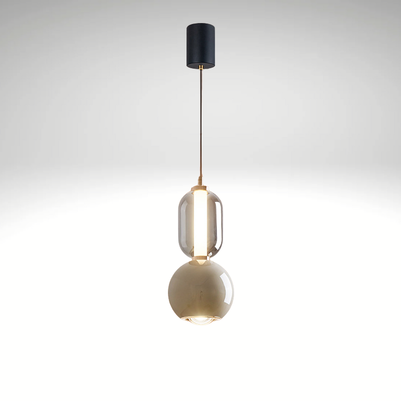 Suspension Scandinave Créative en Fer et Verre – Lampe Moderne Minimaliste