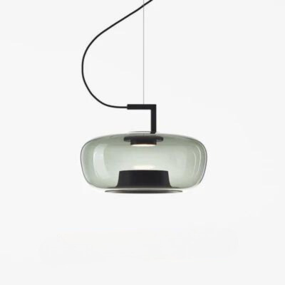 Suspension Design Moderne LED – Luminaire en Verre et Aluminium pour Cuisine et Salle à Manger