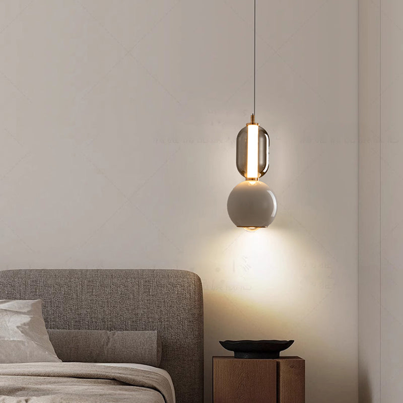 Suspension Scandinave Créative en Fer et Verre – Lampe Moderne Minimaliste