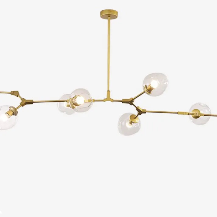 Suspension Sputnik Bifurkation - Lustre Moderne en Verre Soufflé et Métal