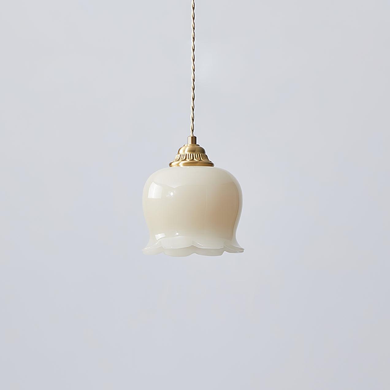 Suspension Talblume – Lampe en Laiton et Résine Inspirée par les Fleurs Naturelles