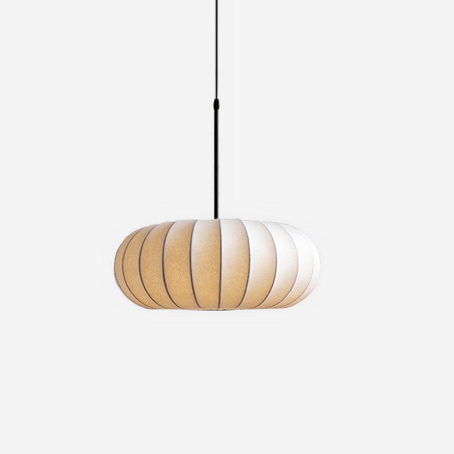 Suspension Verona - Luminaire Minimaliste en Métal et Soie, Design Wabi-Sabi