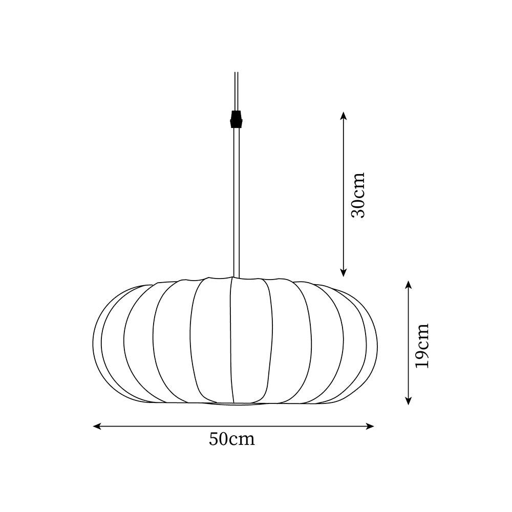 Suspension Verona - Luminaire Minimaliste en Métal et Soie, Design Wabi-Sabi