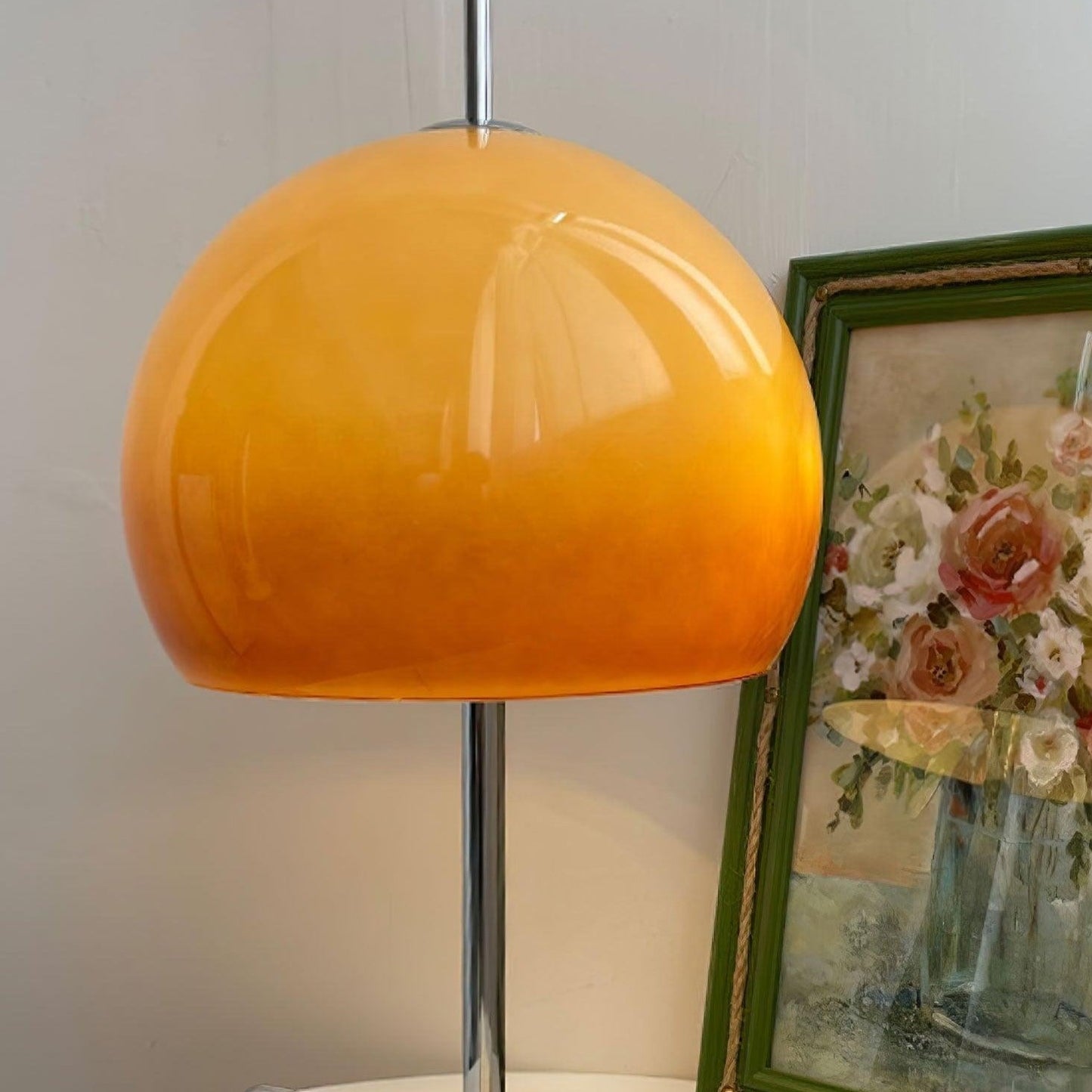 Lampe de Table Pilz Bauhaus – Design Moderne avec Abat-jour en Verre Amber