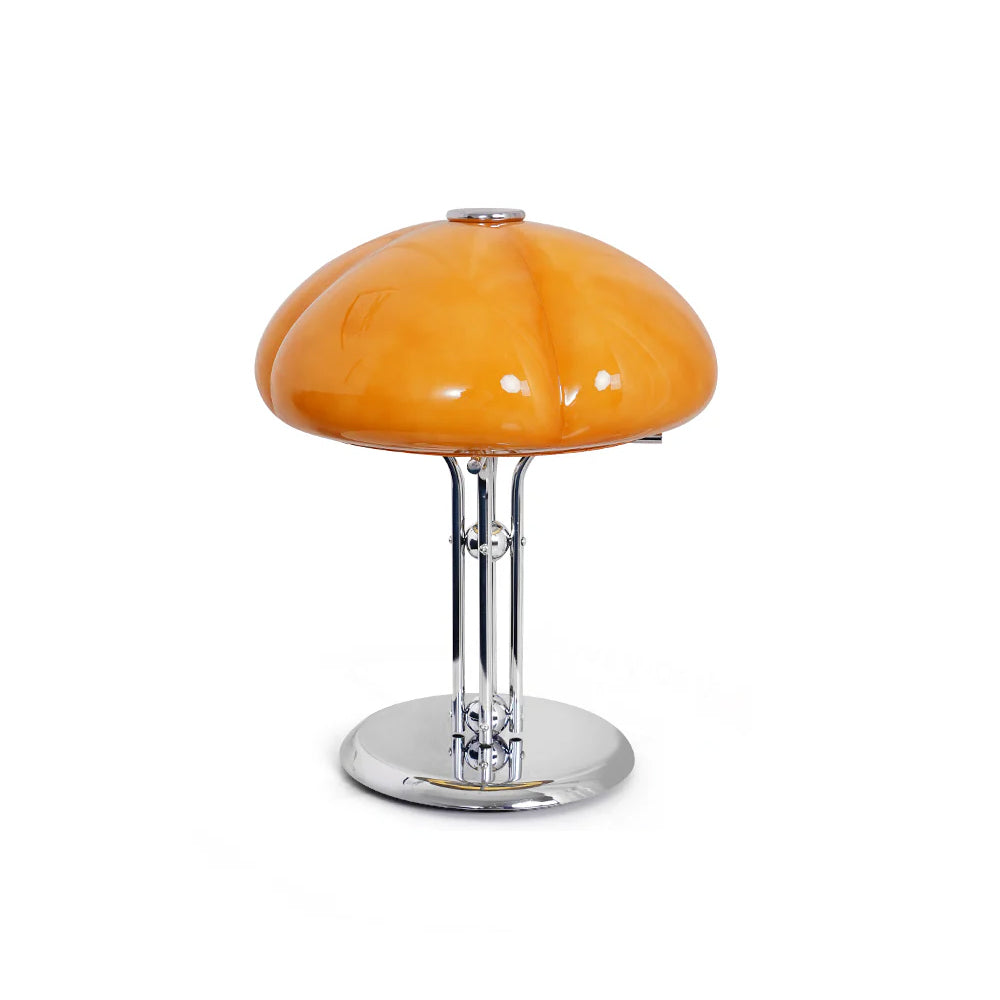 Lampe de Table Pilz Bauhaus – Design Moderne avec Abat-jour en Verre Amber