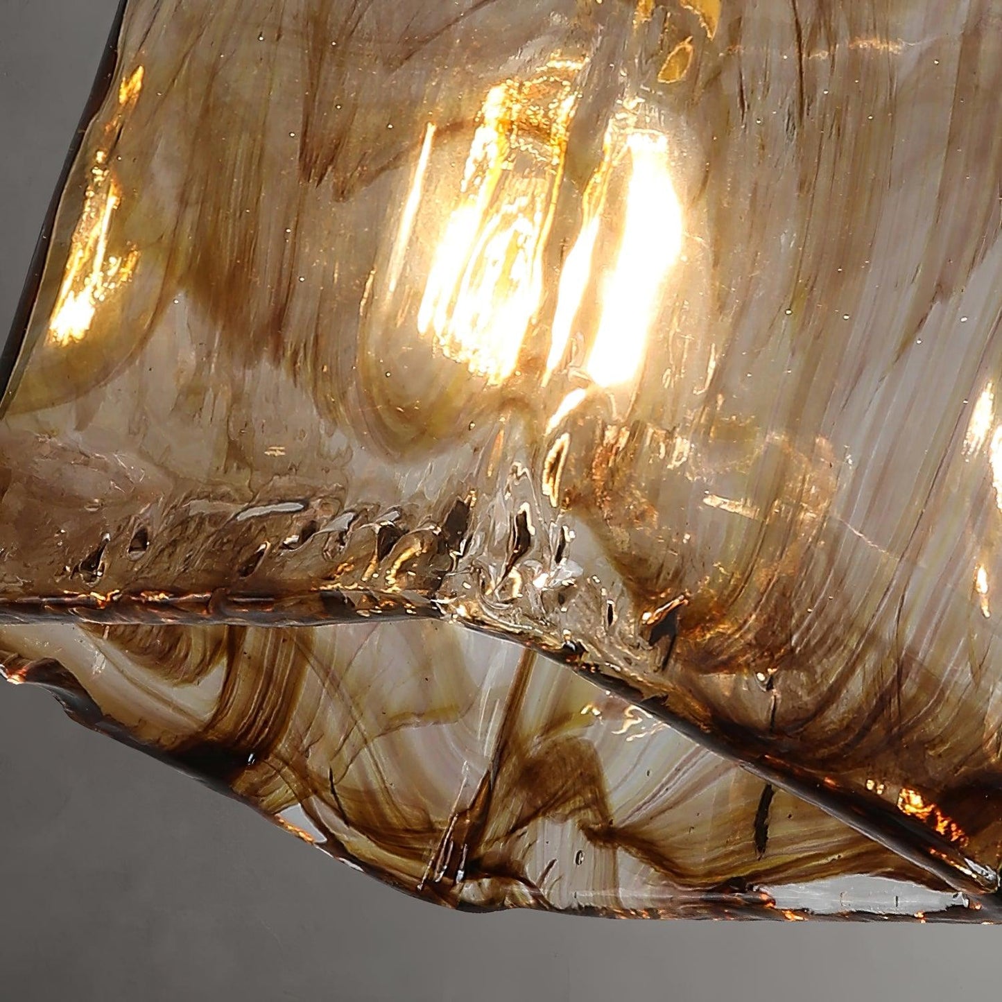 Suspended Vintage Brown Glass Pendant Light – Élégance Classique