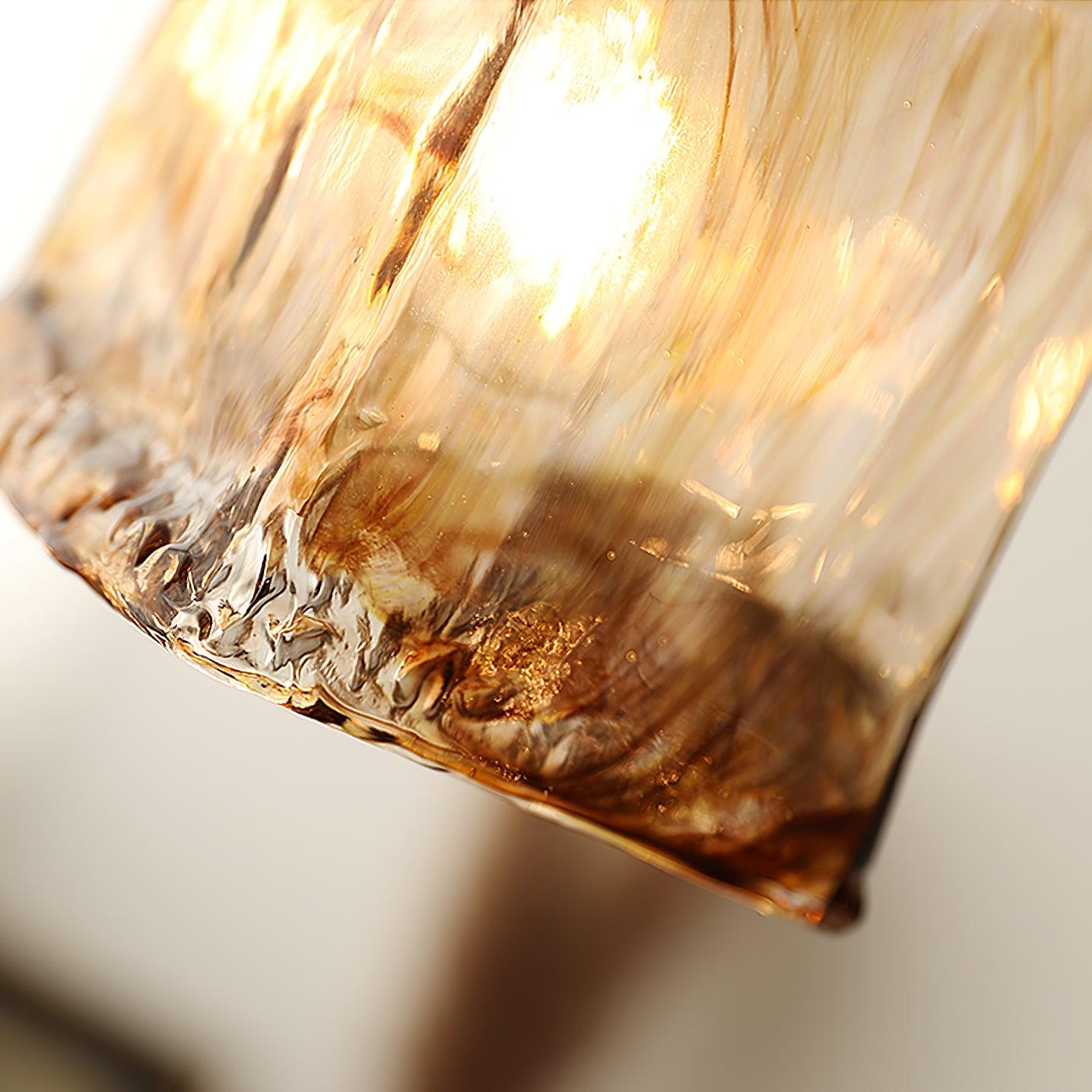 Suspended Vintage Brown Glass Pendant Light – Élégance Classique