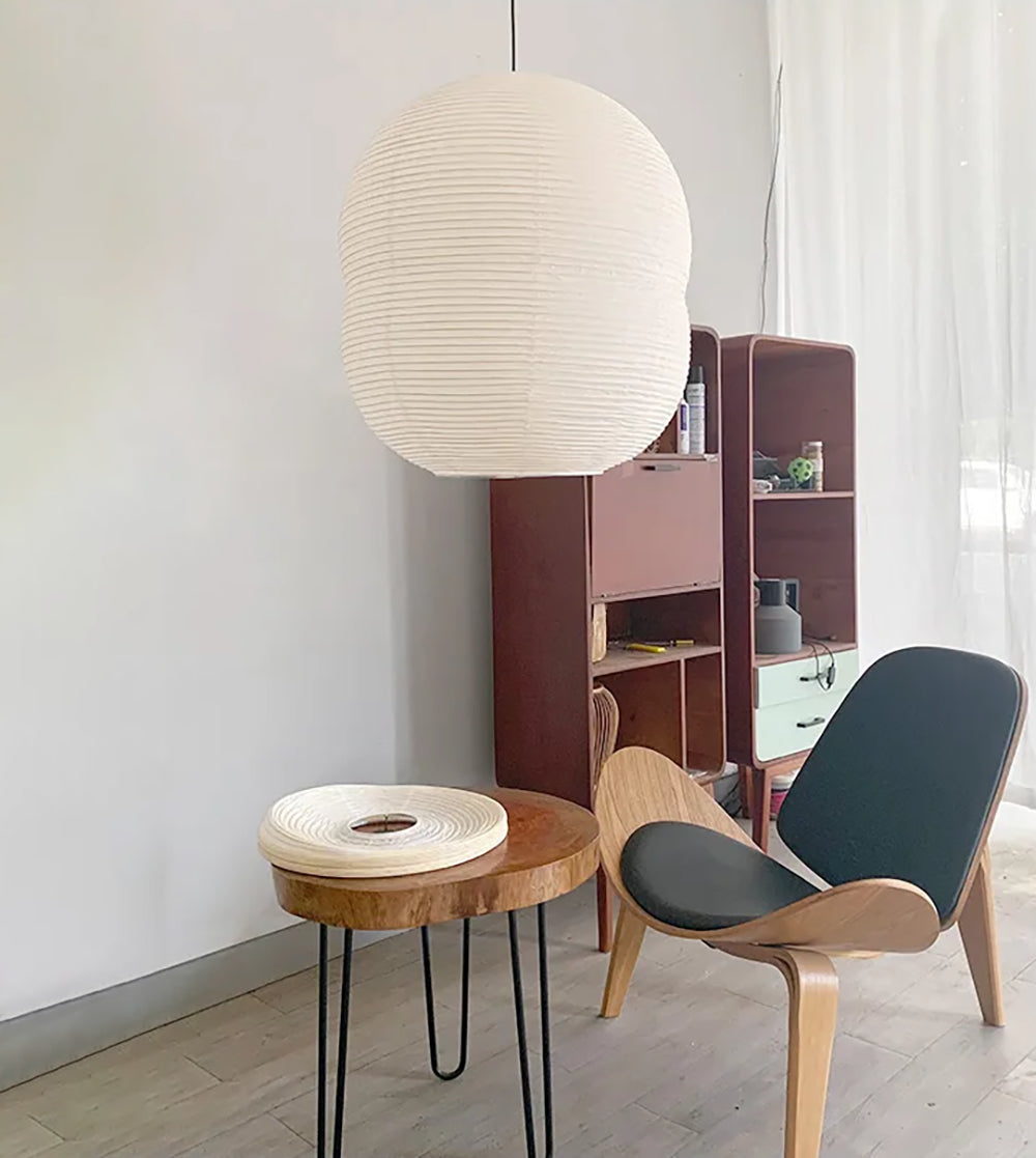 Lampe Suspendue Mini Washi Papier LED – Élégance Minimaliste en Papier de Riz