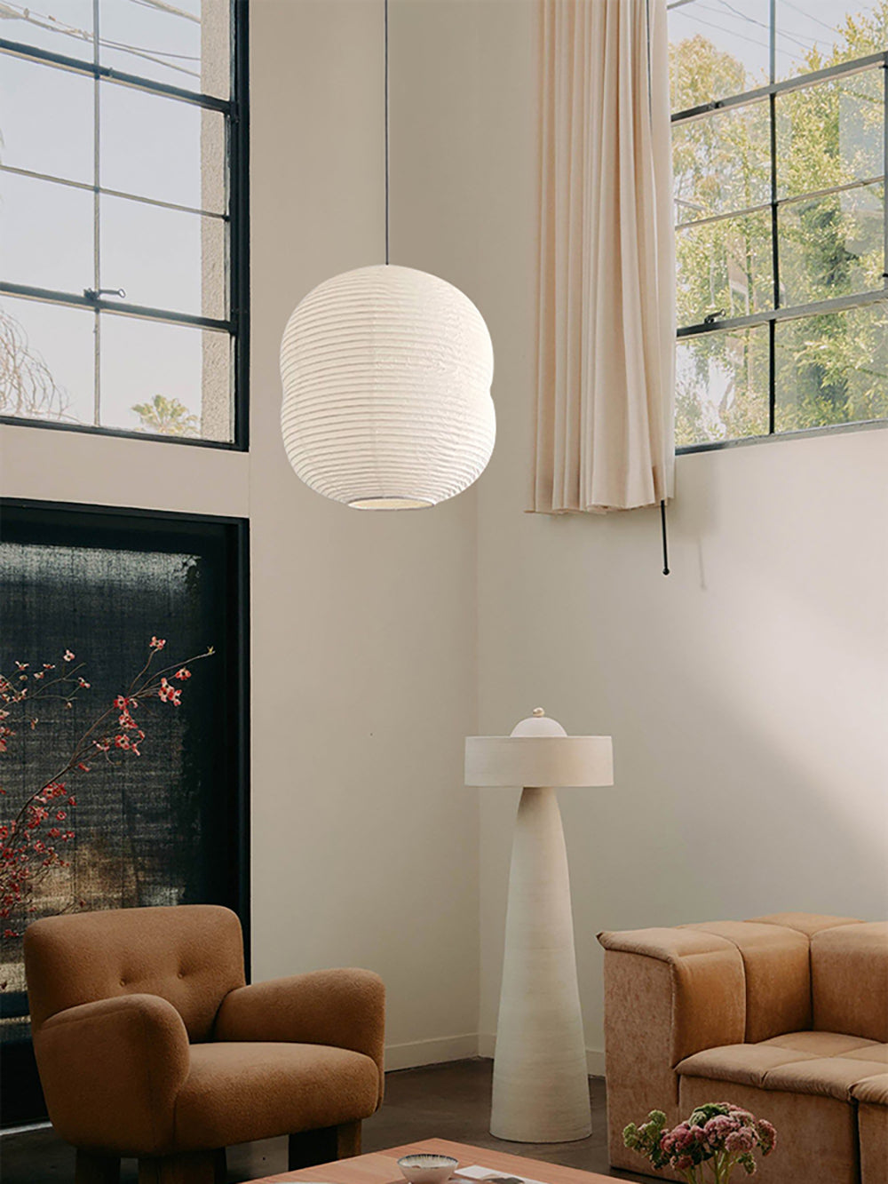 Lampe Suspendue Mini Washi Papier LED – Élégance Minimaliste en Papier de Riz