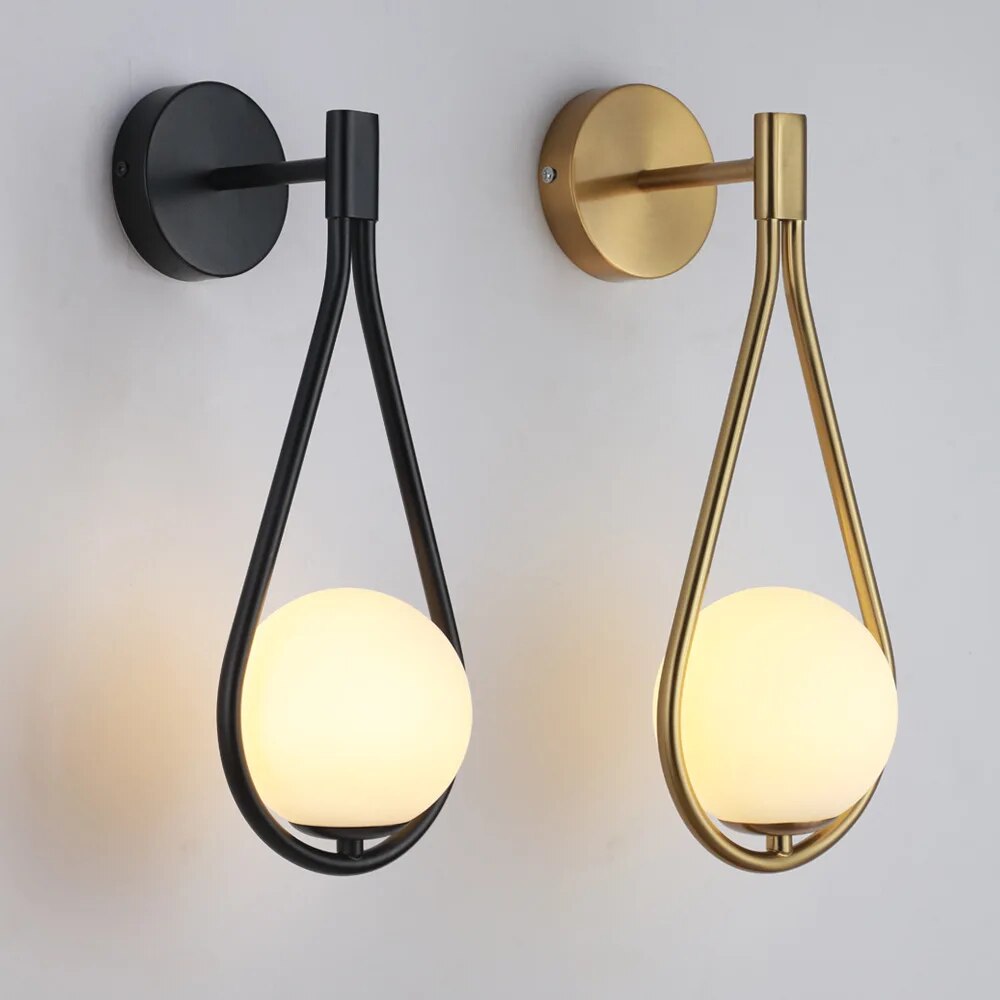 Applique Murale Nordique en Métal et Verre - Design Minimaliste pour Intérieur Élégant