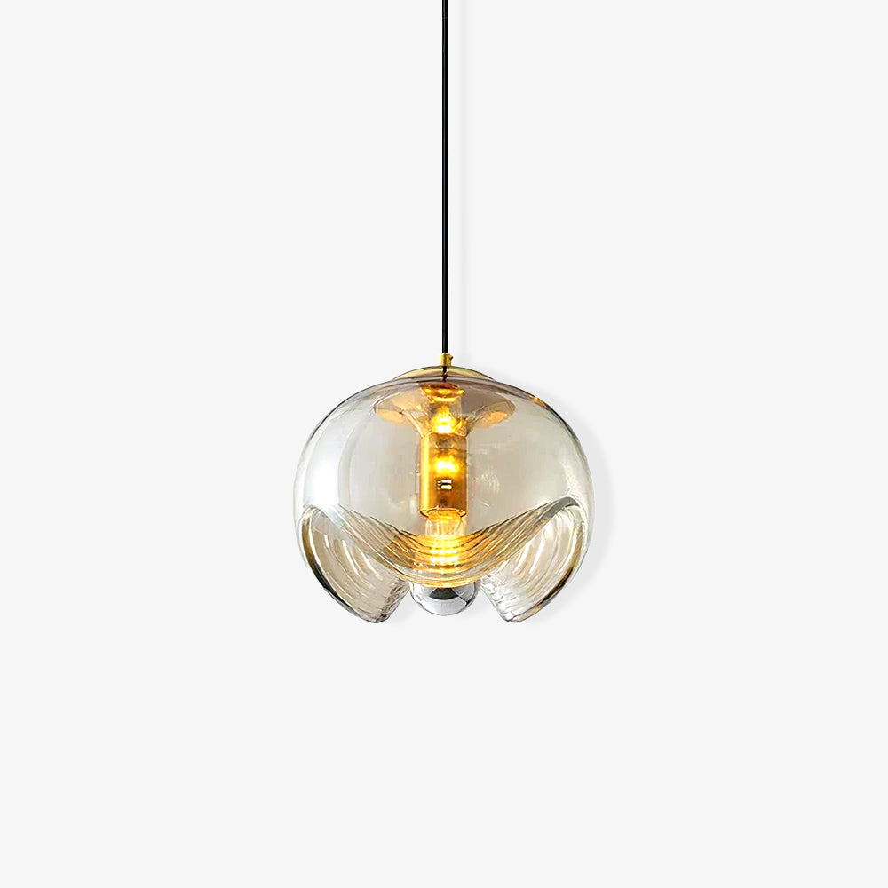 Suspension Moderne "Welle" Inspirée des Vagues avec Éclairage LED