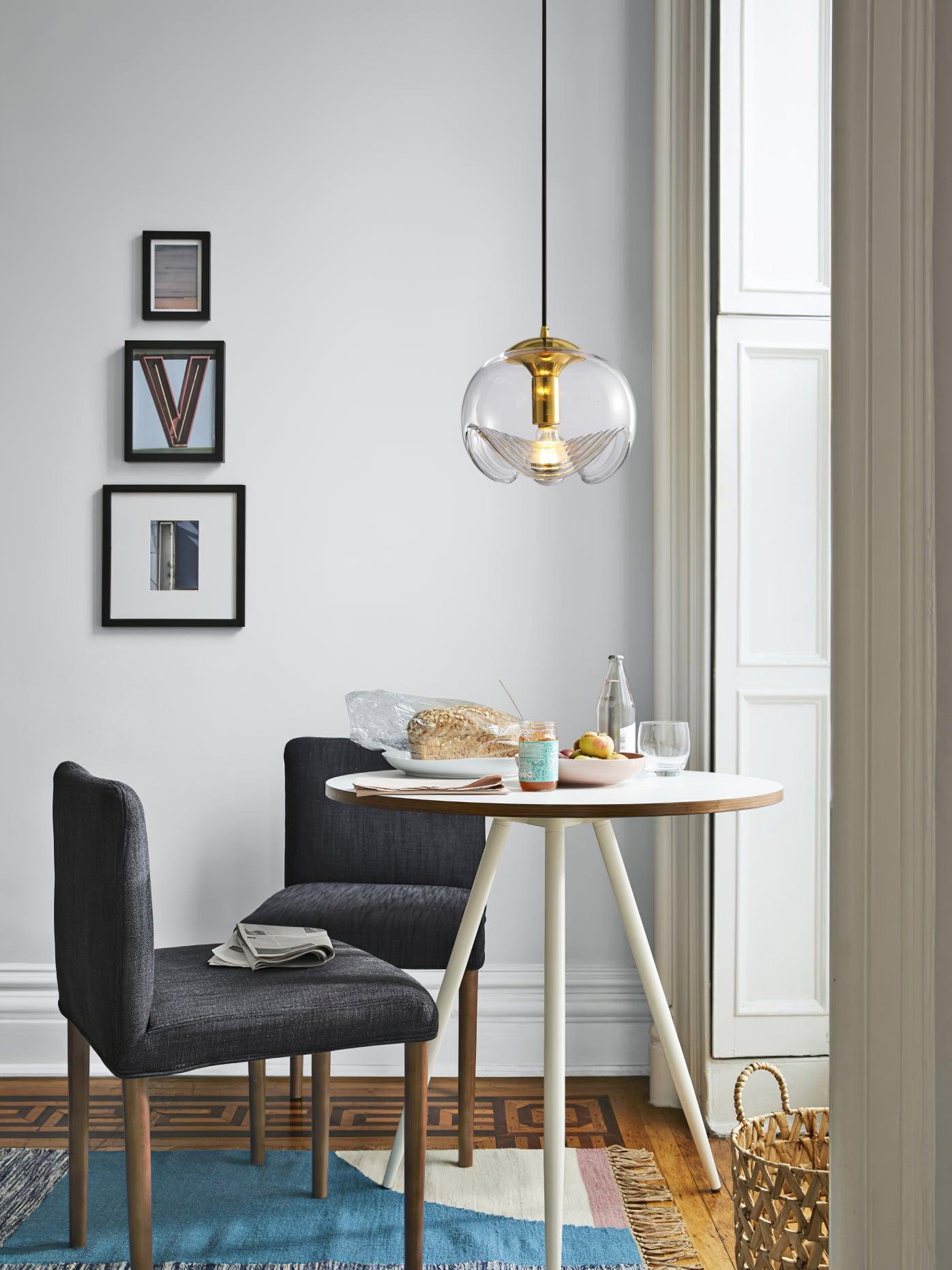 Suspension Moderne "Welle" Inspirée des Vagues avec Éclairage LED