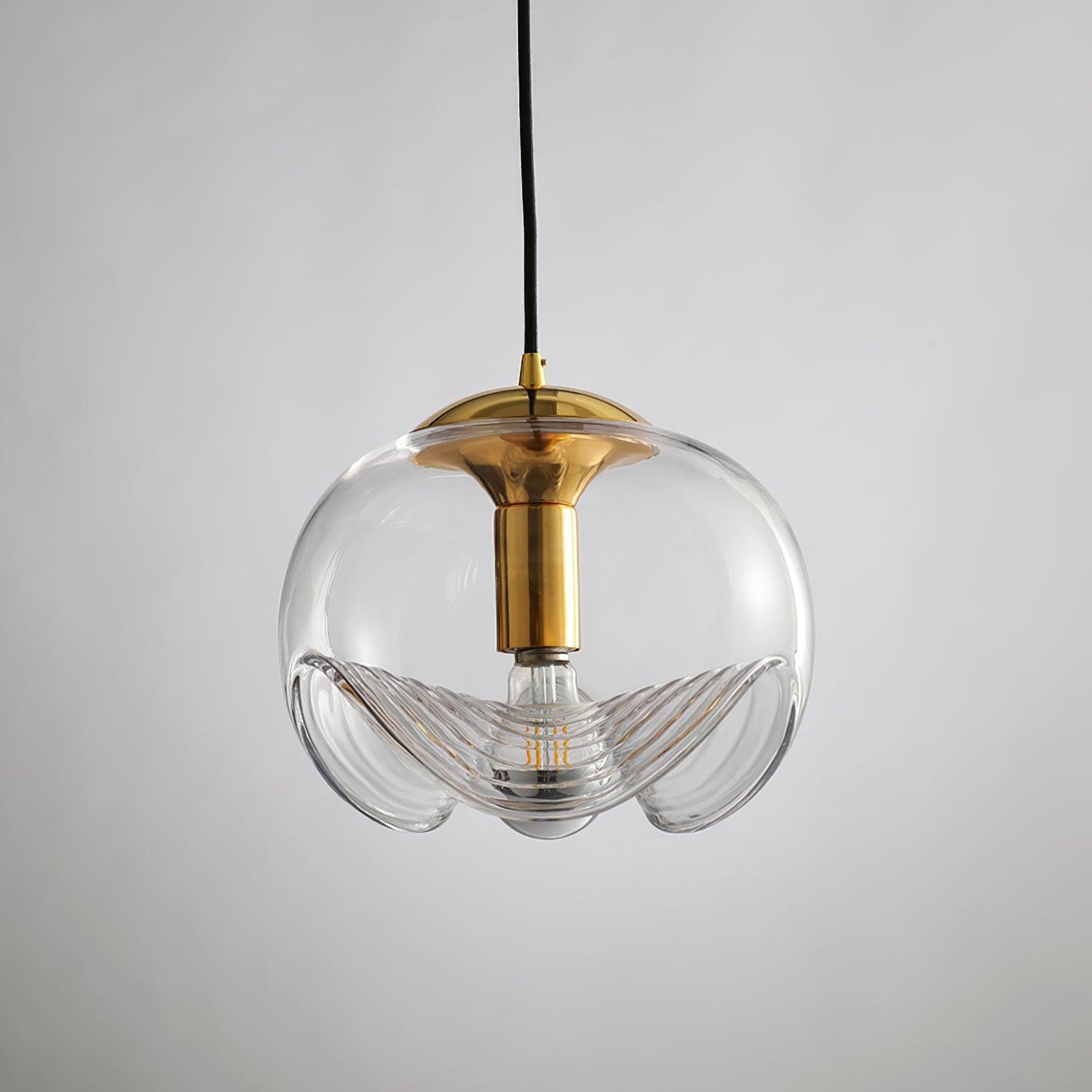 Suspension Moderne "Welle" Inspirée des Vagues avec Éclairage LED