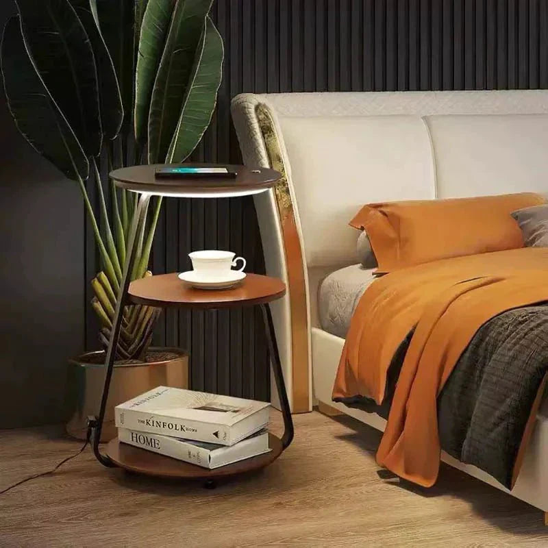 Table d'Appoint Idéale – Design Élégant et Fonctionnel avec Double Plateau pour Plus de Rangement
