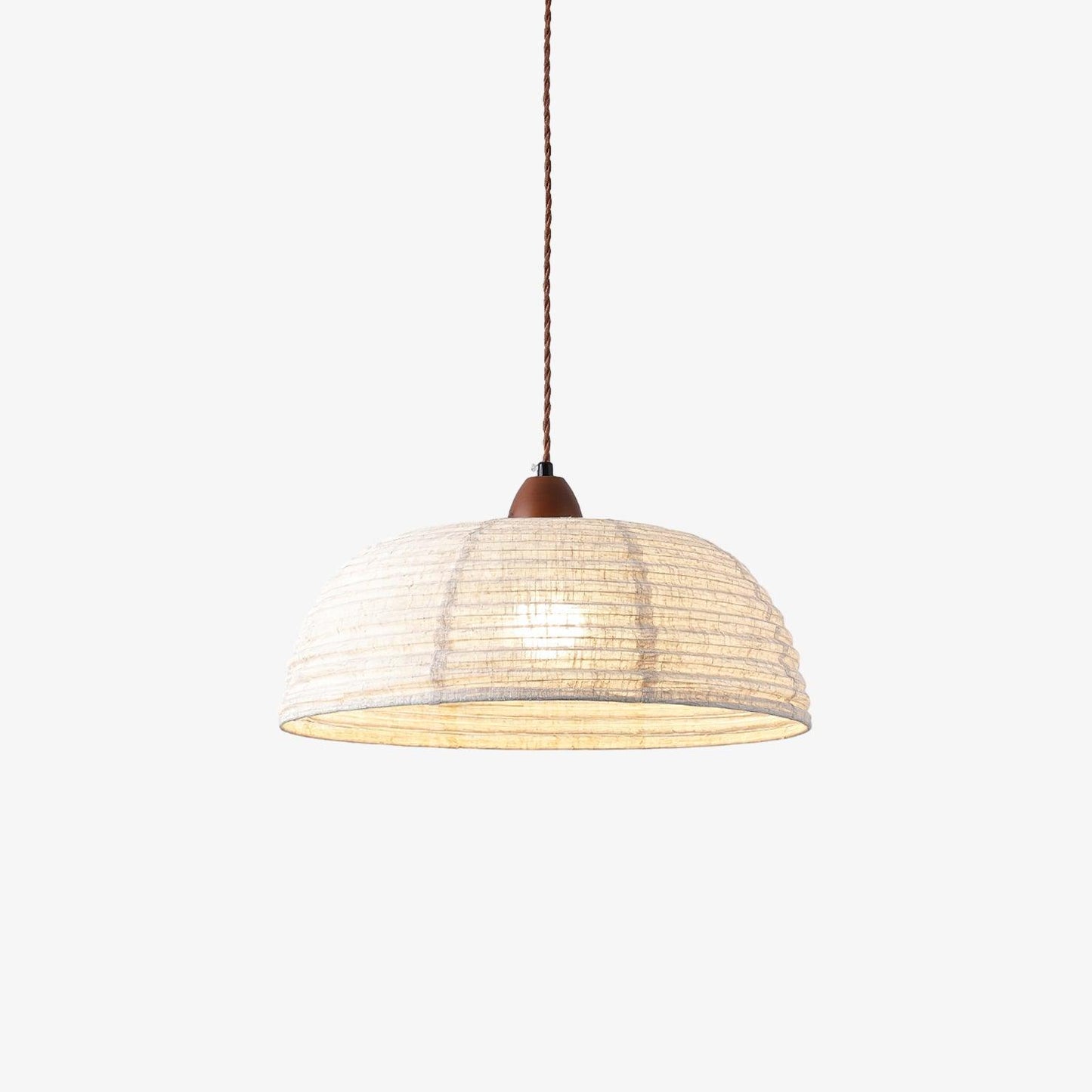 Suspension Bois et Tissu – Équilibre Naturel entre Élégance et Confort