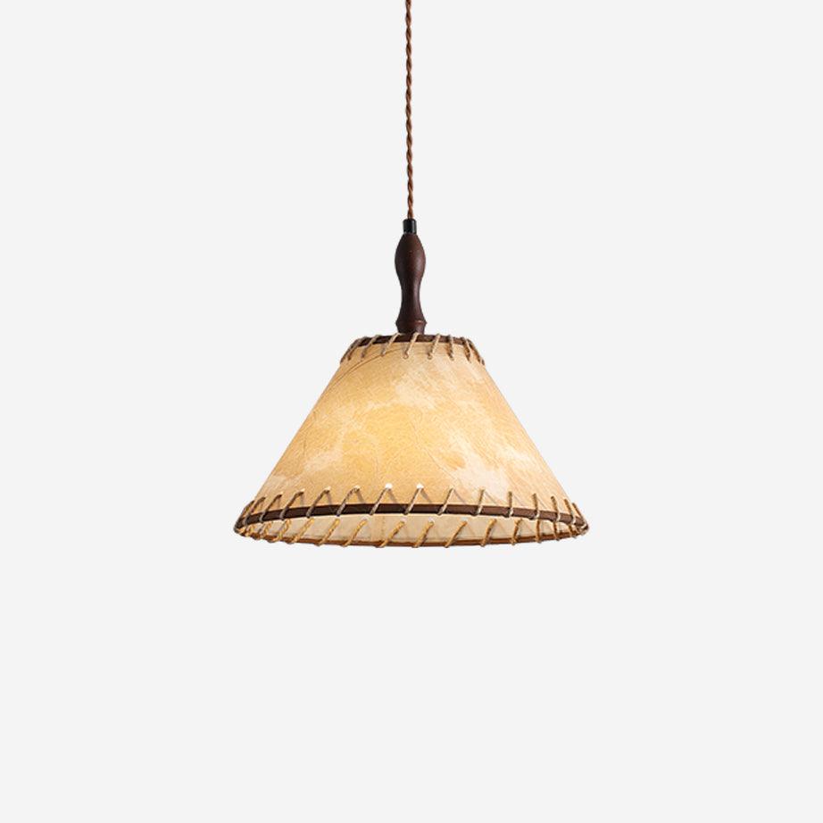 Suspension Bois et Tissu – Équilibre Naturel entre Élégance et Confort