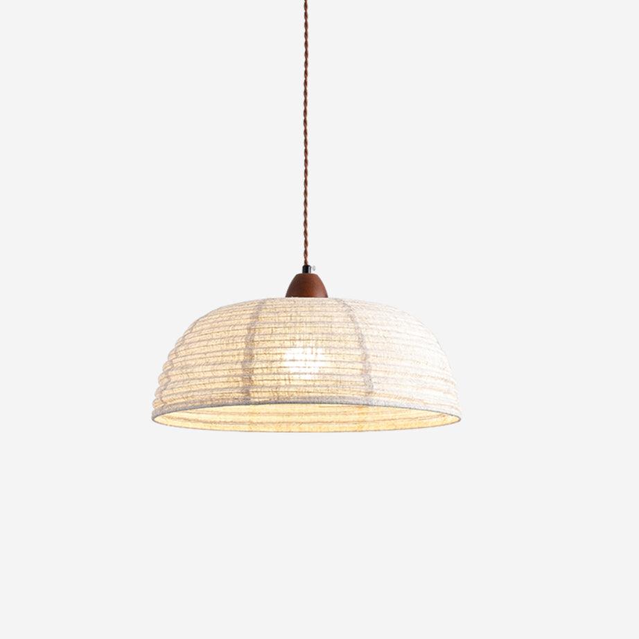 Suspension Bois et Tissu – Équilibre Naturel entre Élégance et Confort