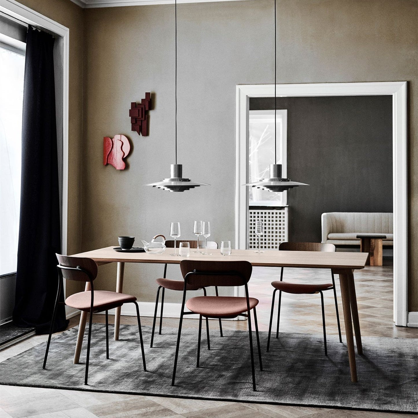 Suspension LED Moderne en Fer et Aluminium - Lampe Design Scandinave