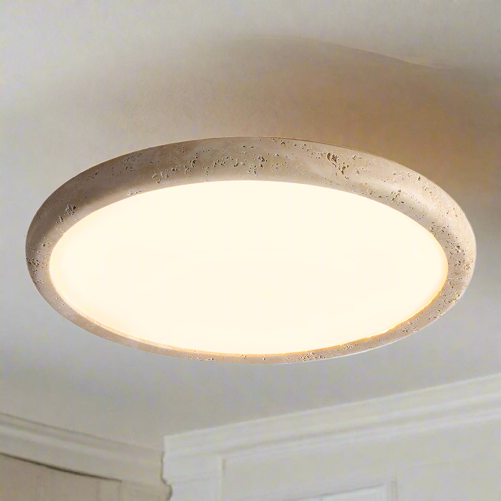 Plafonnier LED en Pierre Naturelle – Éclairage Élégant et Chaleureux pour Salon et Chambre