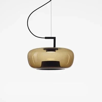 Suspension Design Moderne LED – Luminaire en Verre et Aluminium pour Cuisine et Salle à Manger