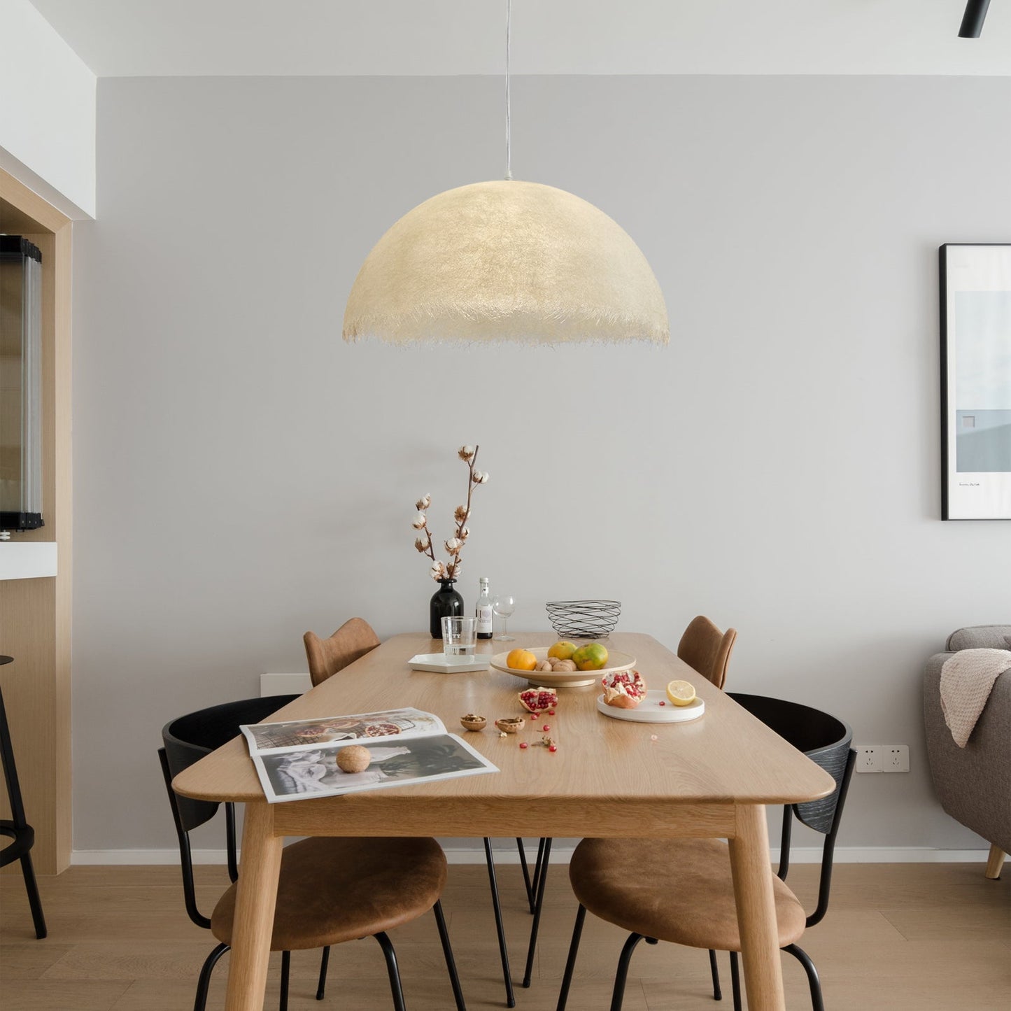 Suspension Znts – Luminaire Moderne en Résine Époxy et Métal avec Éclairage LED