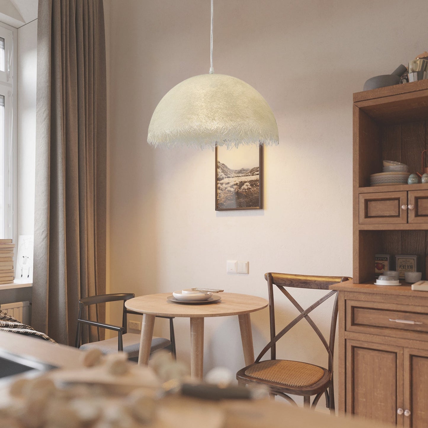Suspension Znts – Luminaire Moderne en Résine Époxy et Métal avec Éclairage LED