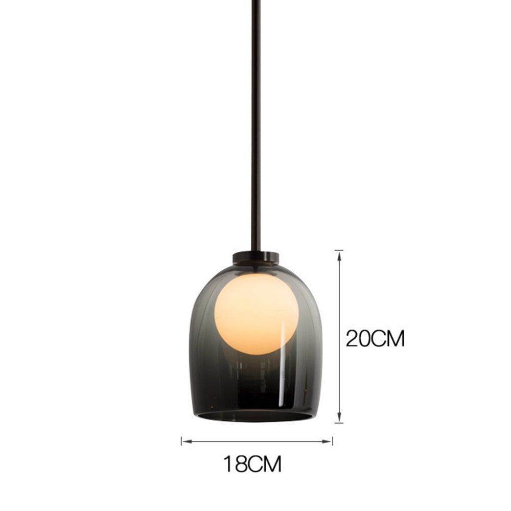 Suspension Moderne en Verre avec Abat-jour Transparent ou Fumé – Éclairage Élégant et Raffiné