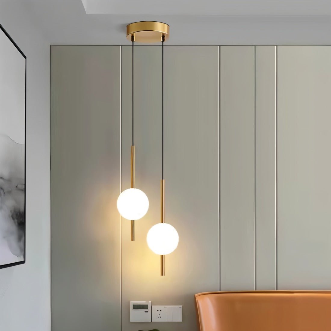 Suspension Afzal en Verre et Métal – Élégance Scandinave pour Votre Intérieur