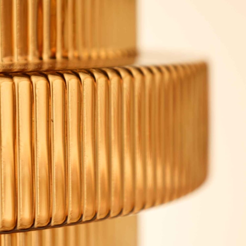 BrassGlow - Suspension en verre en forme de chair en laiton