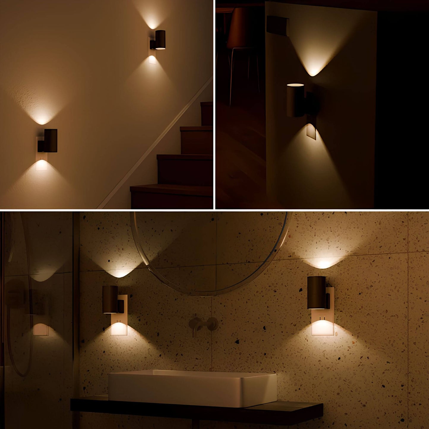 NightNova | Lampe de nuit LED dimmable Plug-In - Luminosité réglable pour chambres et couloirs