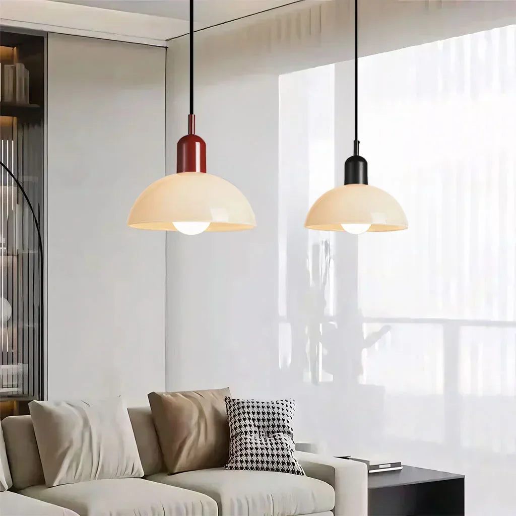 Suspension en Verre LED - Lampe Moderne avec Forme Élegante, Éclairage LED, 40W