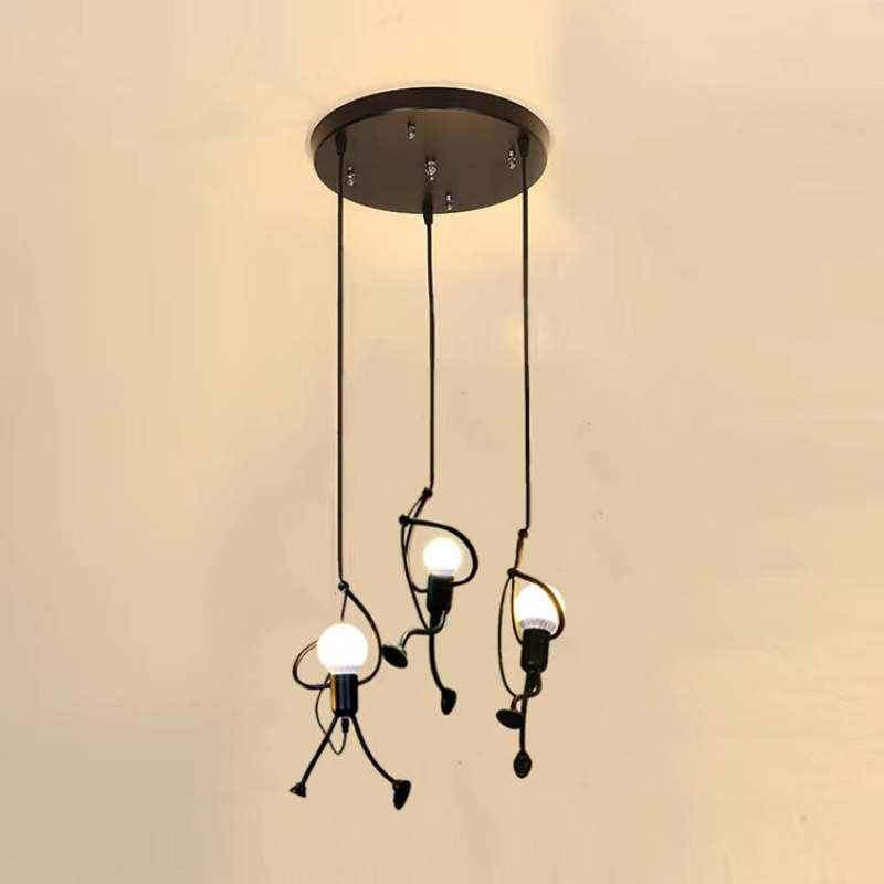 Lampe Suspendue Retro Iron Man - Design Humoristique et Élégant