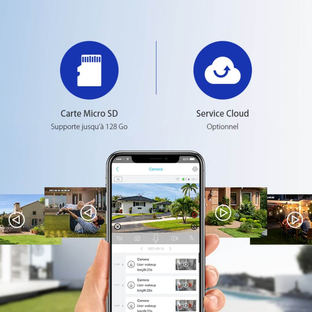 Caméra de Surveillance SoliGuard – Solaire, HD, Détection de Mouvement, Vision Nocturne, Dôme Rotatif Motorisé