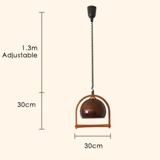 Suspension Vintage Bauhaus en Bois - Élégance Classique et Design Moderne