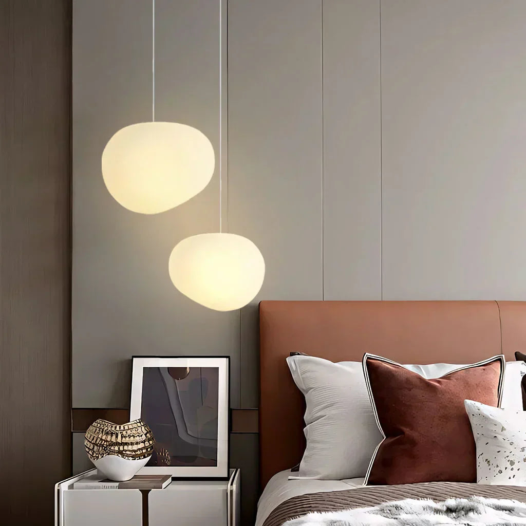 Lampe Design Pierre Naturelle – Verre Opale LED