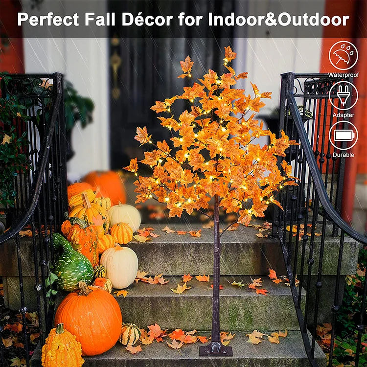 Arbre en Érable LED – Décoration Automne avec Feuilles en Automne et Lumière Douce