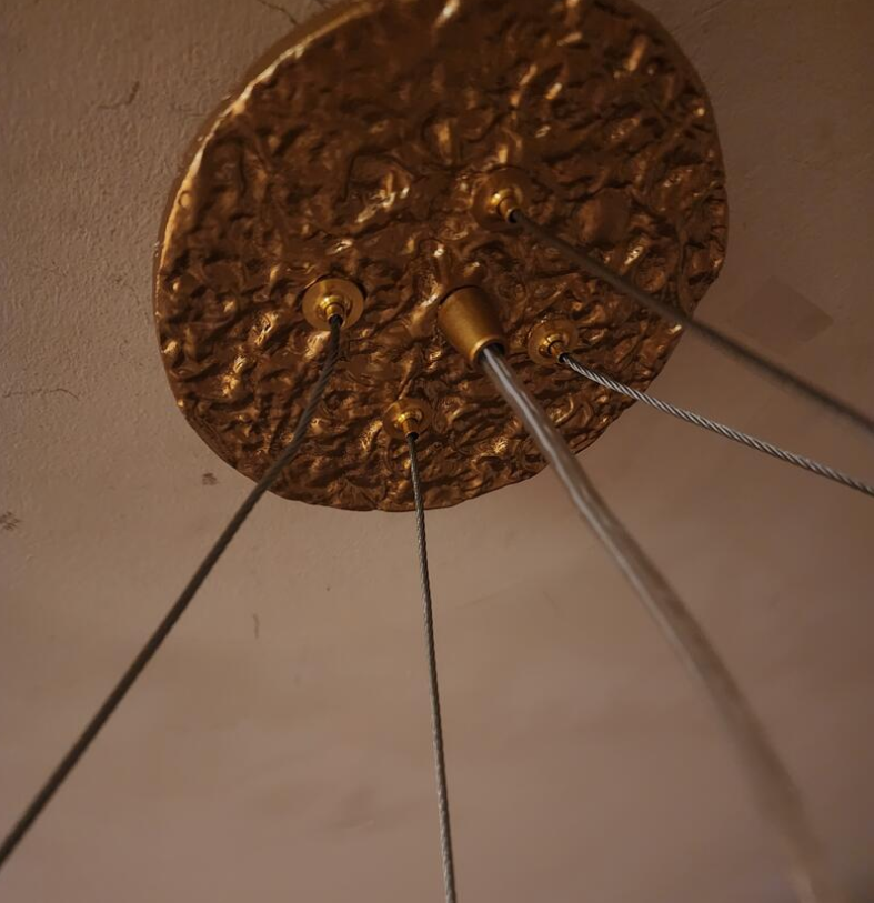 Lustre en Cristal Style Branché Français – Lustre Élégant en Aluminium et Cristal pour Salon et Salle à Manger