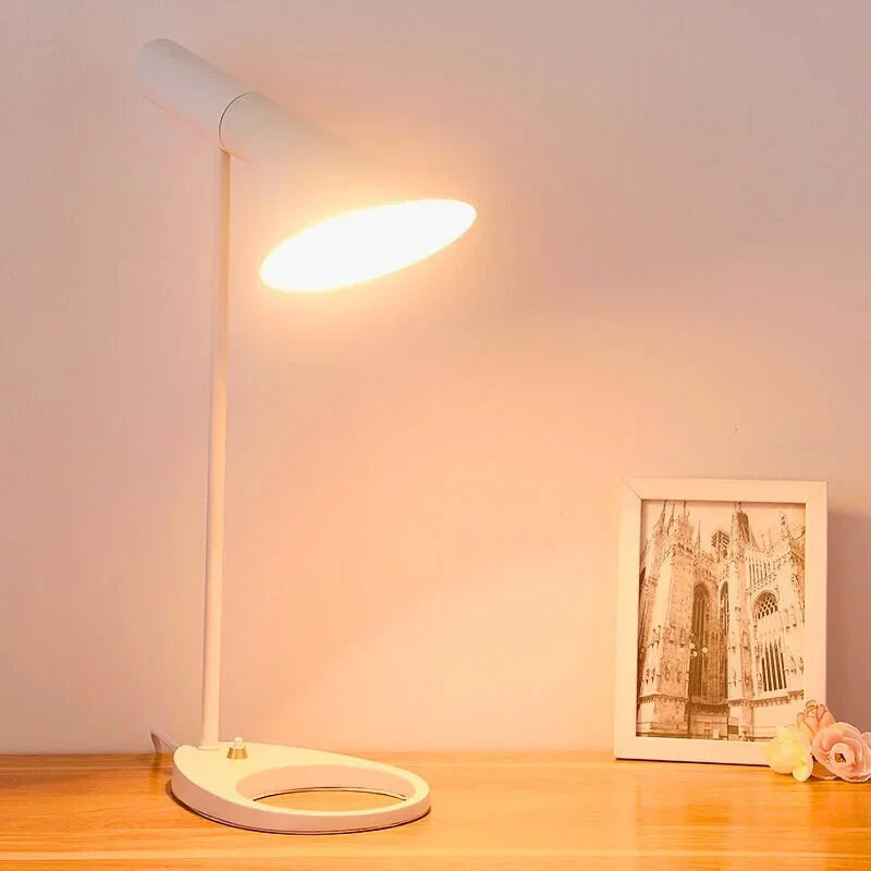 Lampe de Table Design LED - Éclairage Sculptural Réglable, Parfaite pour Bureau et Salon