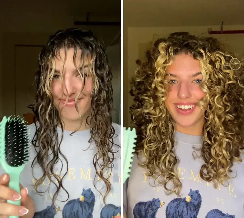 CurlPro - Brosse Innovante pour Boucles Définies et Anti-Frisottis