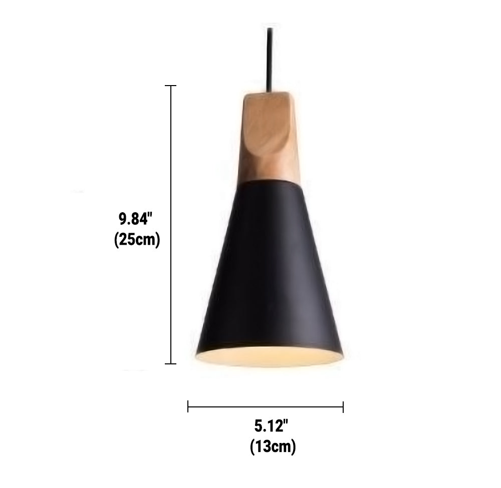 Lampe Pendante Bardais - Design Bois et Métal avec Câble Ajustable