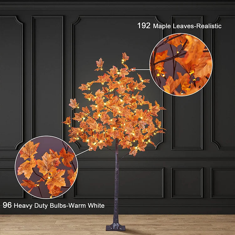 Arbre en Érable LED – Décoration Automne avec Feuilles en Automne et Lumière Douce