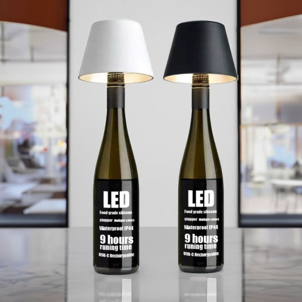Tête de Lampe de Table Bouteille de Vin – Élégance Pratique et Rechargeable