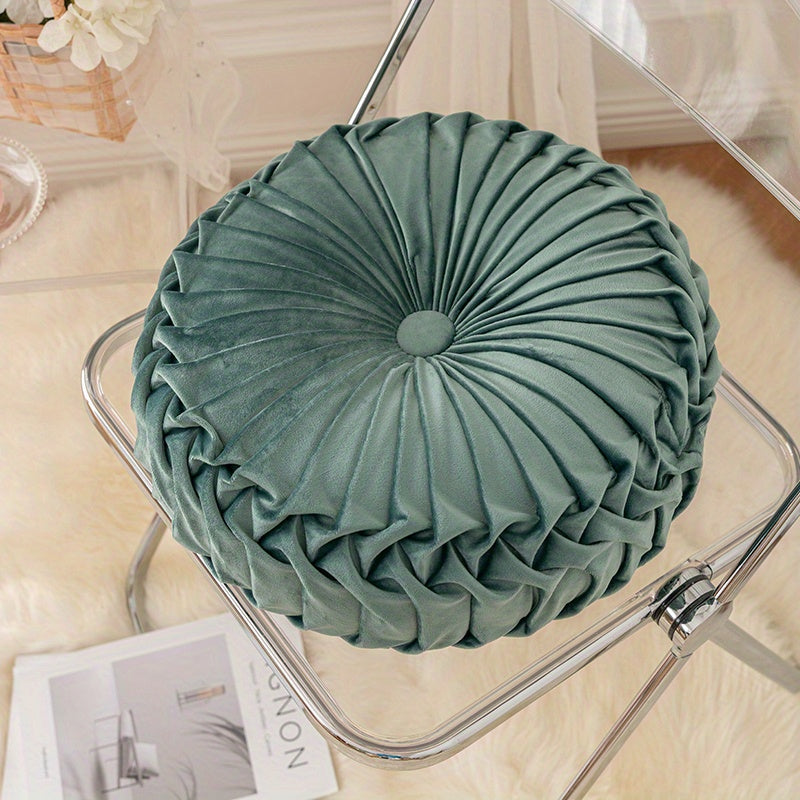 Coussin en Velours Rond en Forme de Citrouille | Coussin Tissé Doux pour Canapé et Chaise de Bureau | Housse Lavable, Coussin Décoratif pour Salon et Chambre