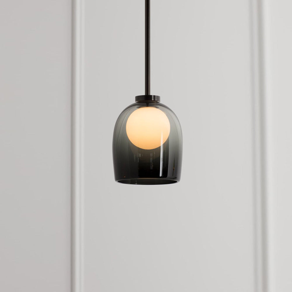 Suspension Moderne en Verre avec Abat-jour Transparent ou Fumé – Éclairage Élégant et Raffiné