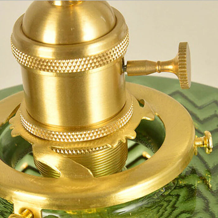 Lampe à suspension vintage en cristal – Élégance intemporelle avec abat-jour en verre