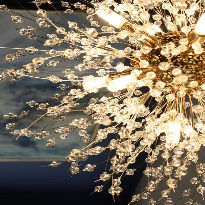 Suspension LED en Cristal – Design Moderne Inspiré du Pissenlit pour Salon et Restaurant