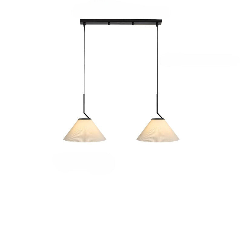 Suspension Nordic Plissée Crème – Design Scandinave Élégant en Tissu LED